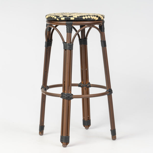 Parisian Round Bar Stool 75cm - Coffee