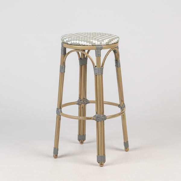Parisian Round Bar Stool 75cm - Light Bamboo