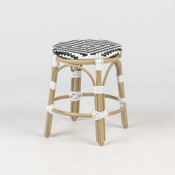 Parisian Round Stackable Low Stool - Light Bamboo