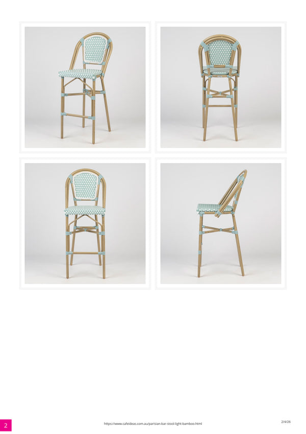 Parisian Bar Stool - Light Bamboo