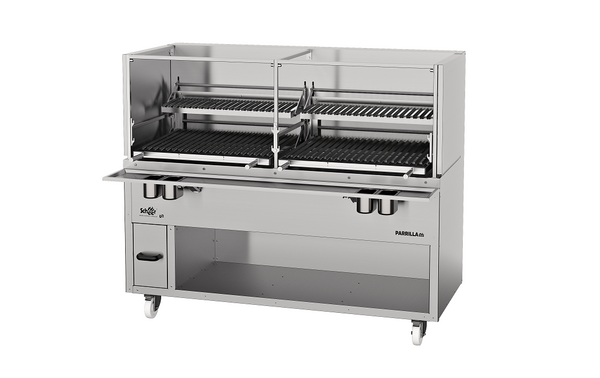 Scheer Proline Parrilla 640 - 1800mm Charcoal/Wood Double Lifter Grill