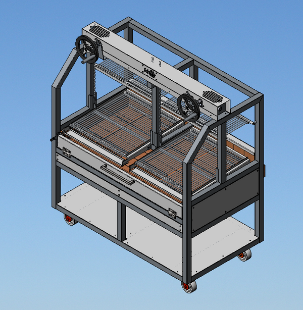 Scheer Proline Parrilla 675 - 1500mm Charcoal/Wood Double Grill