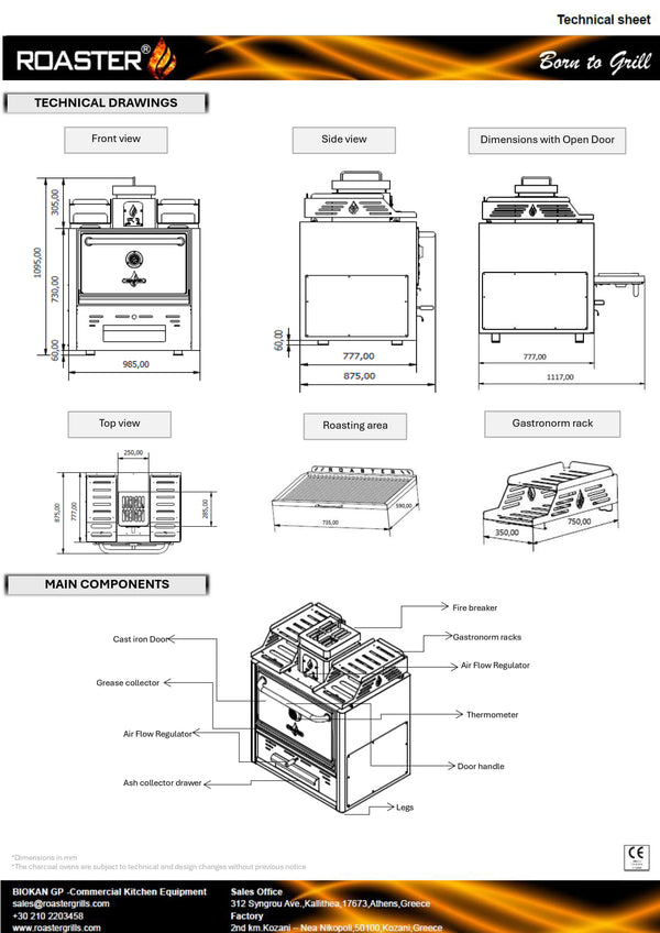 Roaster R76 - Charcoal Oven