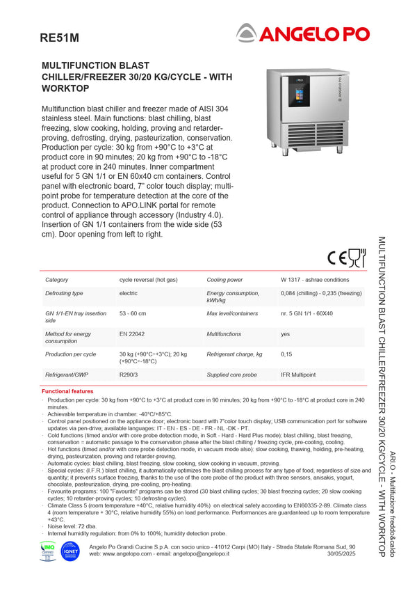 Angelo Po ARI.O RE51M - Blast Chiller/Freezer