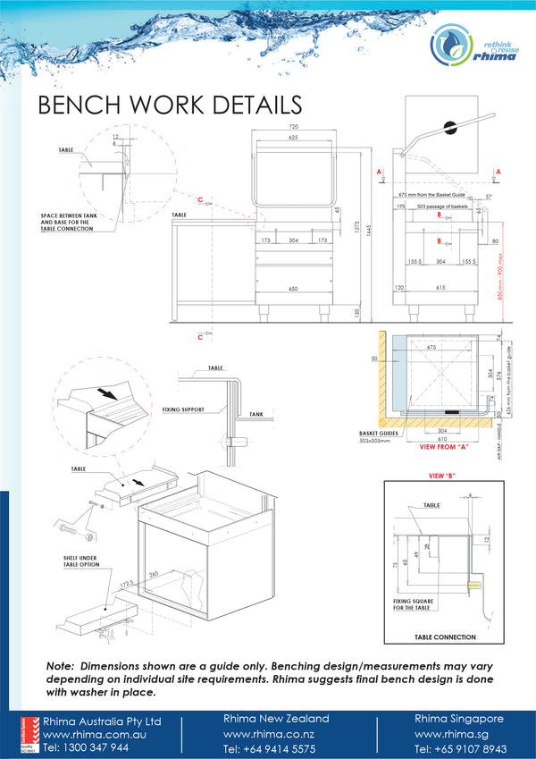 Rhima RH-60HR - Pass Through Dishwasher with Heat Recovery Unit