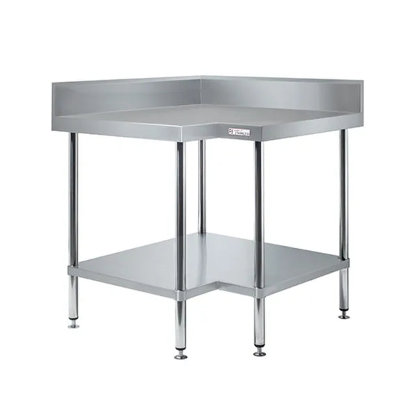 Simply Stainless SS04.0900 - Stainless Steel Corner Bench with Splashback