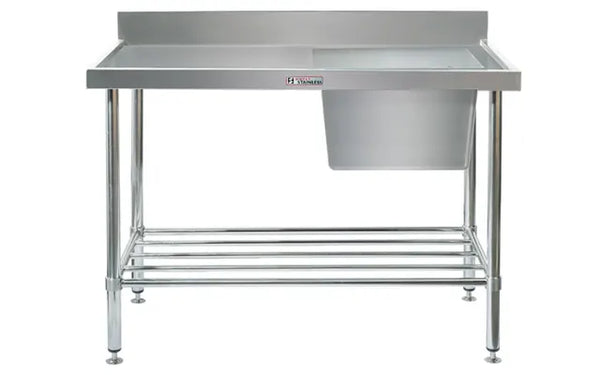 Simply Stainless SS05.2100R - Stainless Steel Sink Bench with Splashback