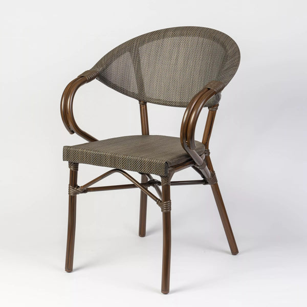 Santo Rattan Armchair with Fabric Seat