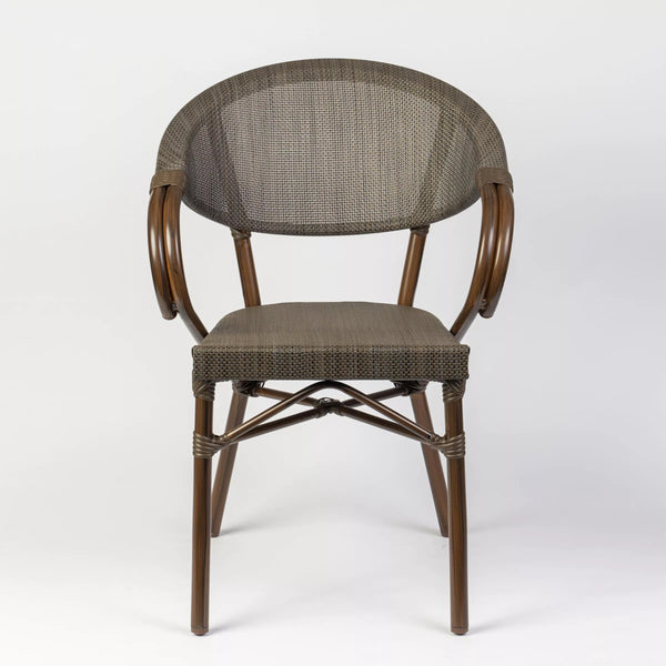 Santo Rattan Armchair with Fabric Seat