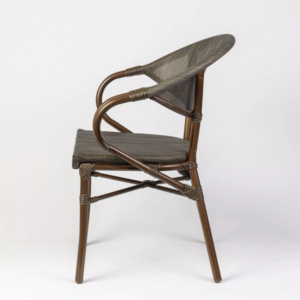 Santo Rattan Armchair with Fabric Seat