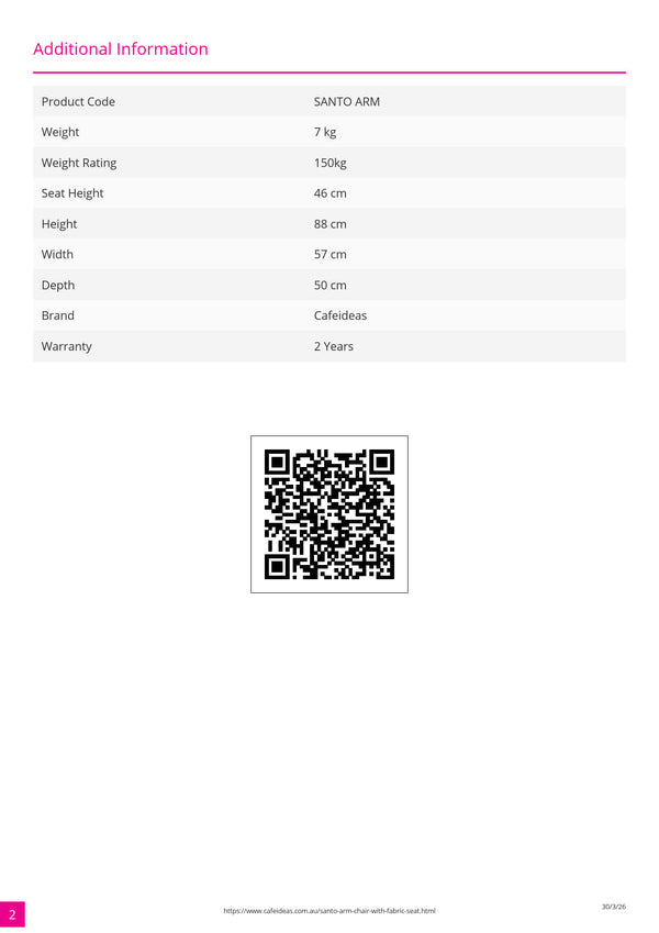 Santo Rattan Armchair with Fabric Seat