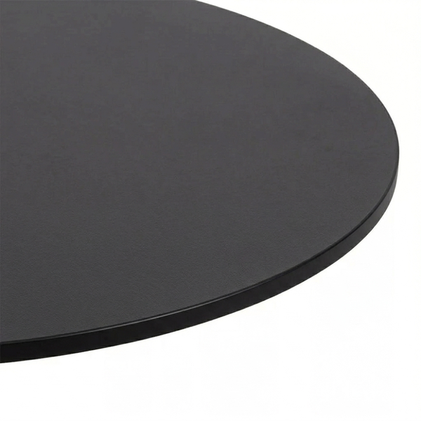 Sintered Stone Table Top with Discus High Bar Black