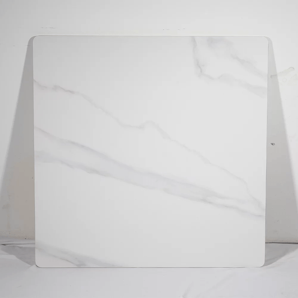 Sintered Stone Table Top with White Discus High Bar