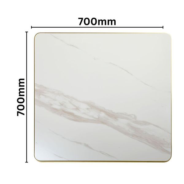 Café Solutions Balthasar White Marble Sintered Stone Tabletop