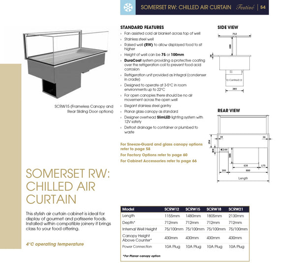 Festive Somerset RW Chilled Air Curtain 1155 - Chill Well