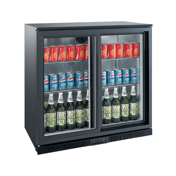 Exquisite UBC210SL - Two Door Backbar Display Fridge