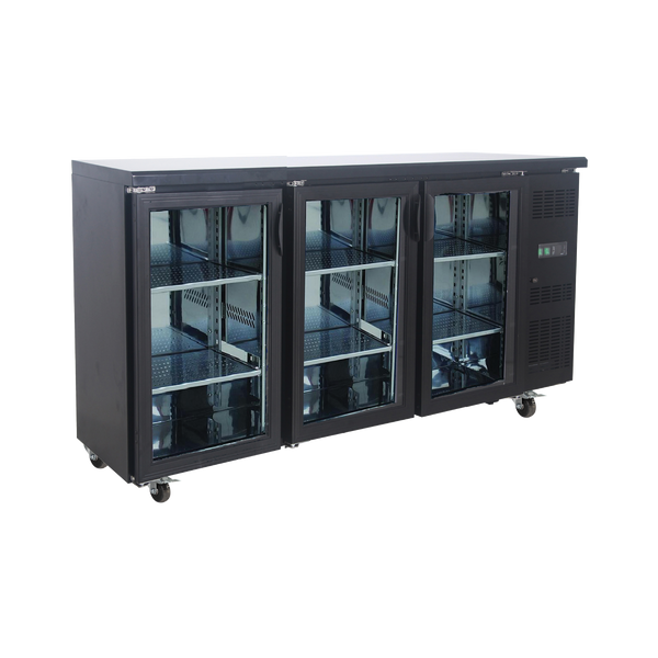 Exquisite UBC570 - Three Glass Door Underbench Fridge