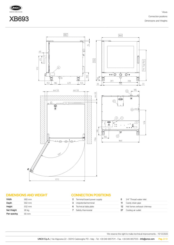 Unox Bakerlux XB693 - Convection Oven