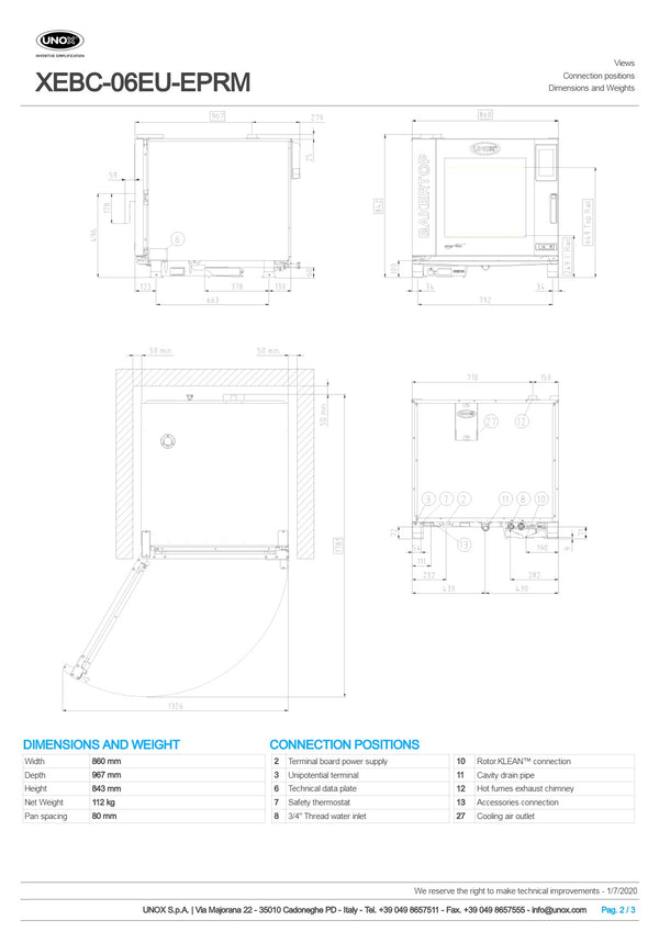Unox Bakertop XEBC-06EU-EPRM - Combi Oven