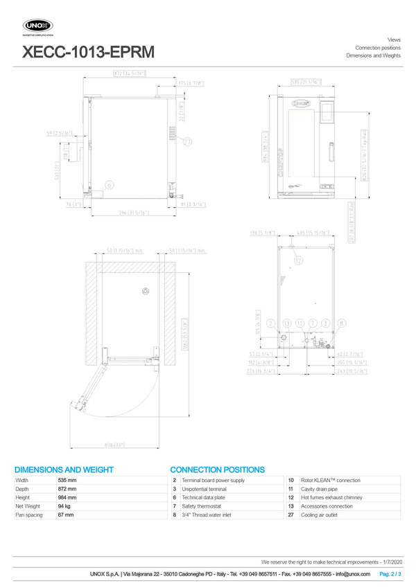 Unox Cheftop Compact XECC-1013-EPRM - Combi Oven