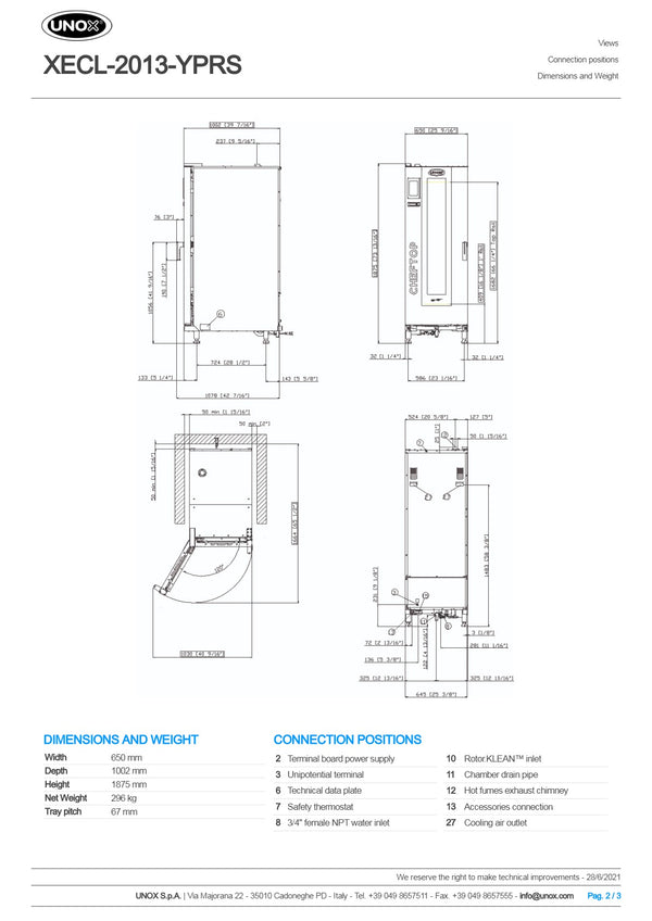 Unox Cheftop BIG Compact XECL-2013-YPRS - Combi Oven