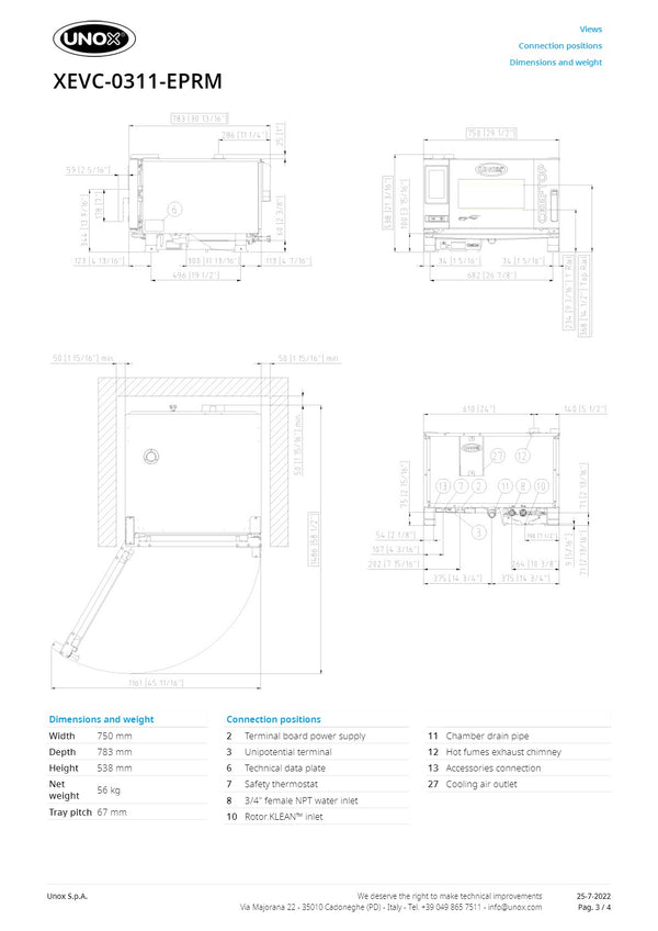 Unox Cheftop XEVC-0311-EPRM - Combi Oven