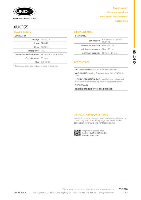 Unox Multi.Day XUC135 - Hot Vacuum