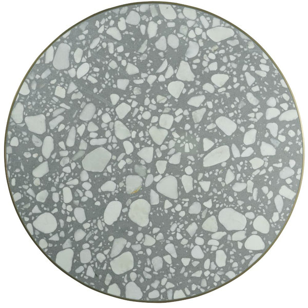 Venetian Terrazzo Table with Black Discus Base