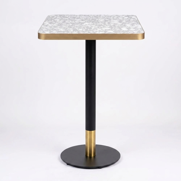 Venetian Terrazzo Table with Black Discus Base