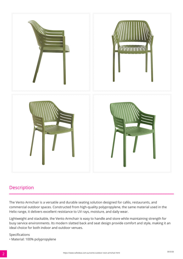 Vento Outdoor Resin Armchair