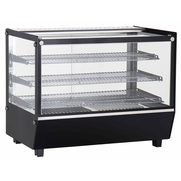 ICS PACIFIC Verona 90H Black - Counter Top Heated Display