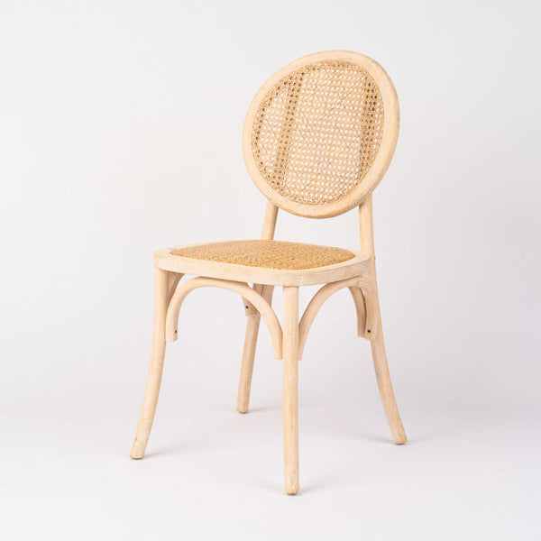 Victoria Timber Dining Chair with Rattan Seat