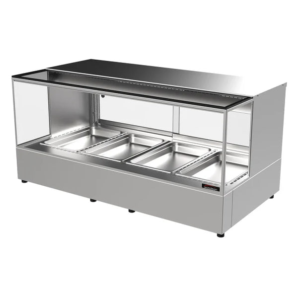 Woodson W.HFHSQ24 - Heated Square Glass Chicken Display