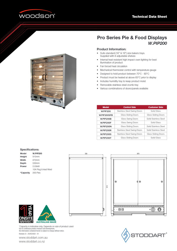 Woodson W.PIP200T - Pie Warmer