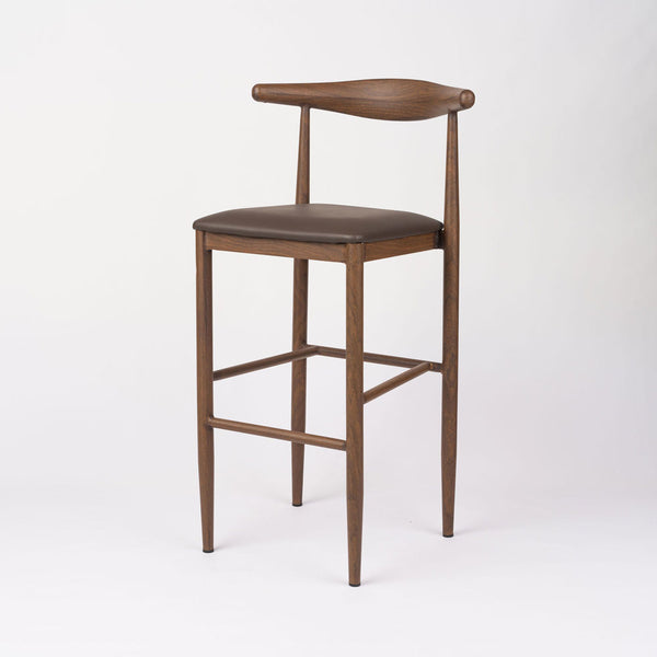 Wishbone Aluminium Bar Stool with Upholstered Seat
