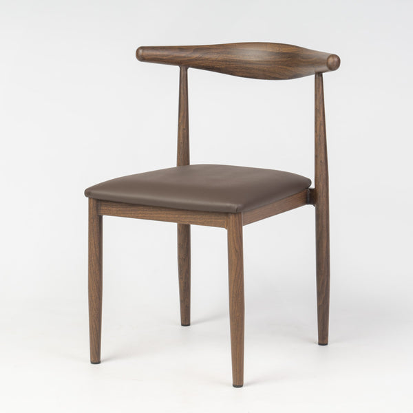Wishbone Aluminium Dining Chair with Upholstered PU Seat Pad