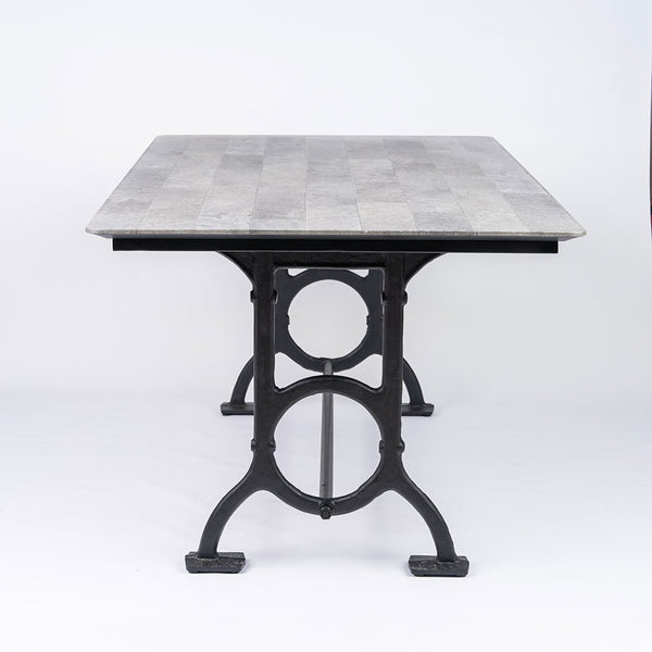 York Steel Rectangle Dining Table with Supermatte Smart Top 160x90cm