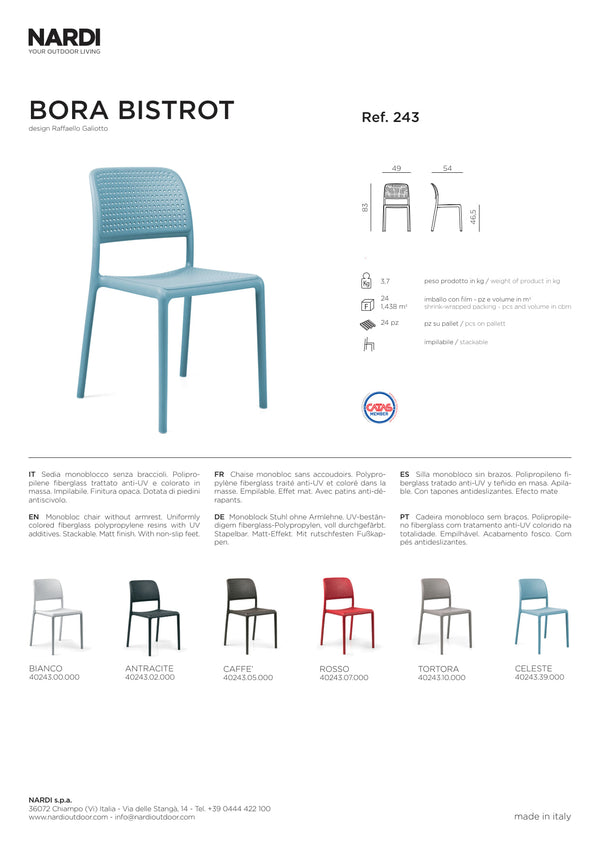 Nardi Bora Bistrot Outdoor Resin Chair