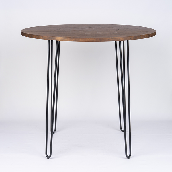 Round Table Top Complete Bar Table with Hairpin Legs
