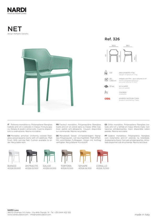 Nardi Net Outdoor Resin Armchair