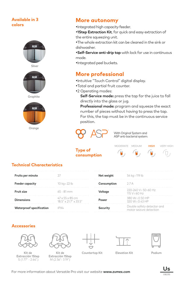 Zumex Versatile Pro (PD) - Citrus Juicer