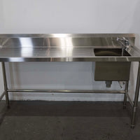Simply Stainless SS06.1800C Stainless Steel Bench with Sink
