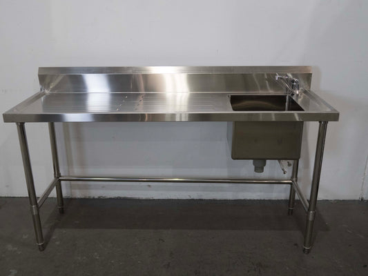 Simply Stainless SS06.1800C Stainless Steel Bench with Sink