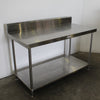 Simply Stainless Stainless Steel Bench with Splashback