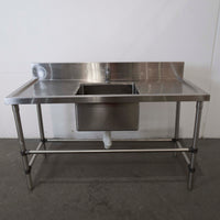 Stainless Steel Sink Bench with Splashback