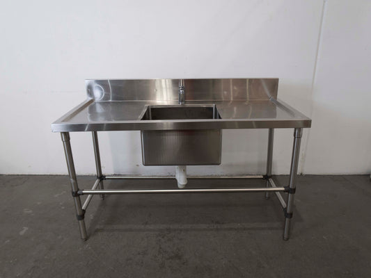 Stainless Steel Sink Bench with Splashback