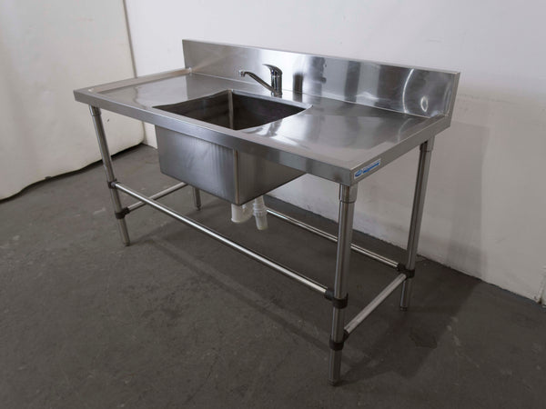 Stainless Steel Sink Bench with Splashback