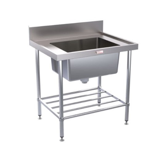 SIMPLY SS Single Centre Bowl Sink Bench 900w