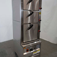 B+S Commercial DSK-3S Triple Deck Steamer
