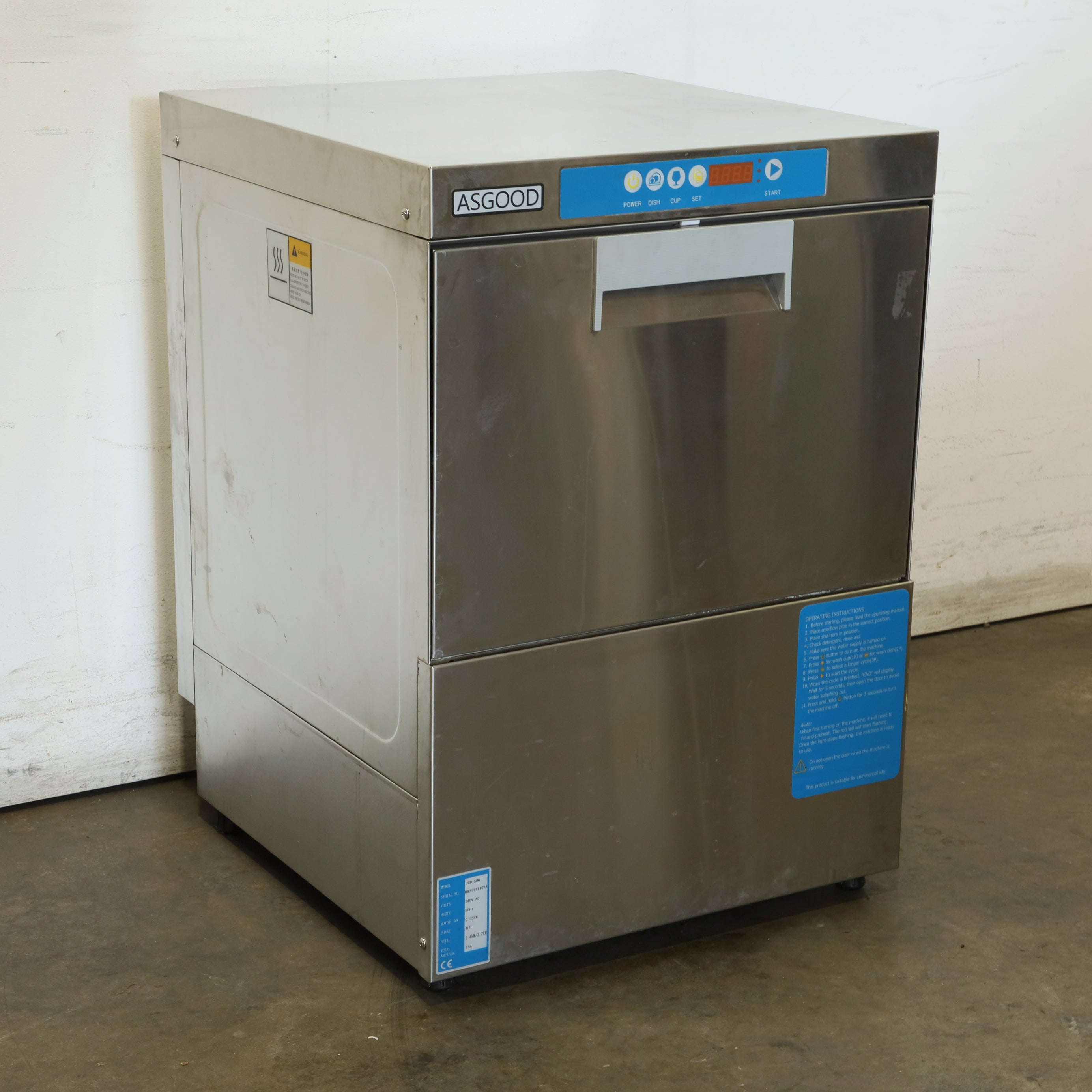 Asgood UCD-500 Undercounter Dishwasher